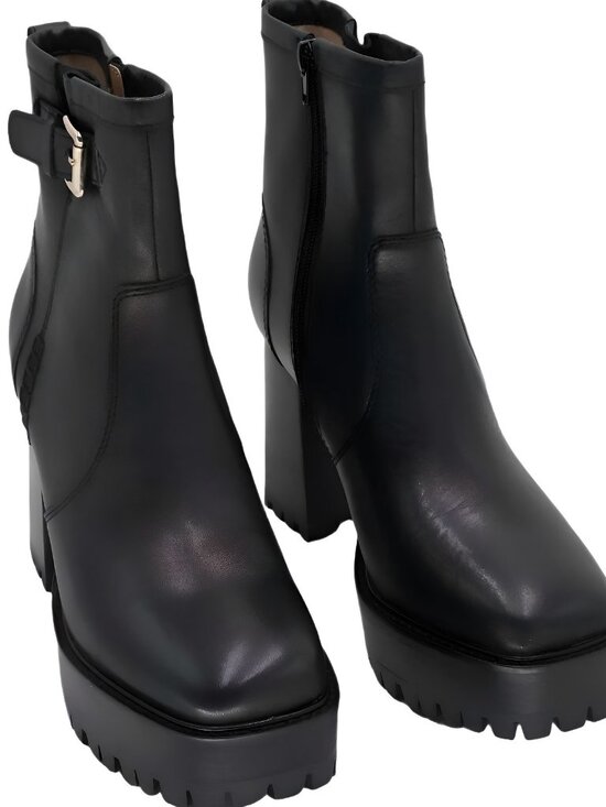 Steve Madden Shoes - Steve Madden Womens Sumitt Platform Bootie Black Leather Sz 8M